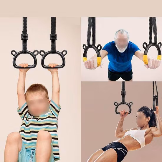 집에서 전신 컨디셔닝을 위한 조절 가능한 스트랩이 있는 피트니스 체조 링